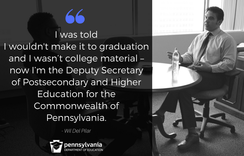 PADeptofEd's tweet photo. Deputy Secretary Wil Del Pilar shared a powerful message at the recent #CSSDGrad17 graduation. #BelieveInYourself https://t.co/ec8idrkPtB
