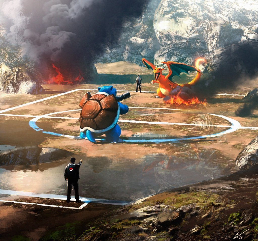 ArtStation - Pokemon Battle!