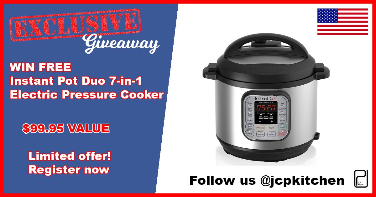 PJCKitchen's tweet image. Join our exclusive US giveaway &amp;amp; win a free Instant Pot! Limited offer. Join now! bit.ly/2tgWCa5 #giveaway #Sweepstakes #instantpot