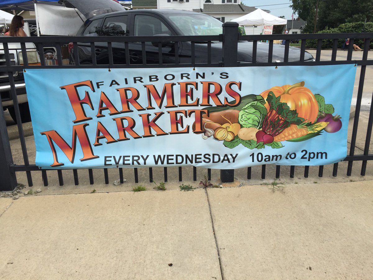 Don’t forget our Farmers’ Market today in Fairborn. Going on now until 2 pm.