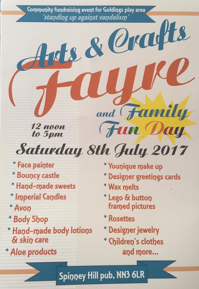 Fancy a day out on Saturday? Why not head down to Spinny Hill Pub for a Crafts Fair, which includes face painting, bouncy caste and more!!