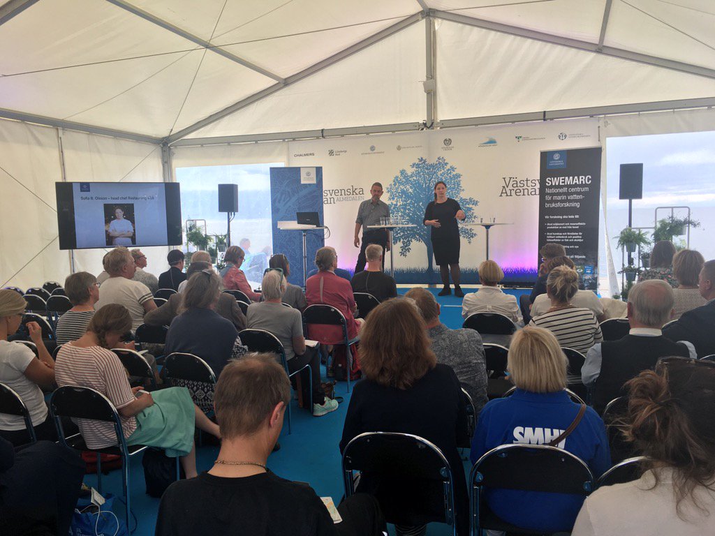Full house when @Superwoman_1_  @LGipperth talk sustainab farmed seafood #almedalen <a href="/MaritimtKluster/">Maritima klustret</a>  @SeaAndSociety