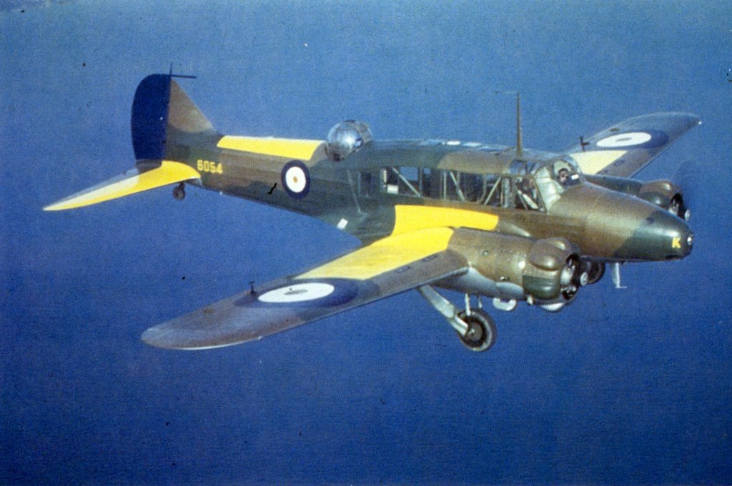 Avro Anson of the 4th Canadian flying school, Ontario, 1942.