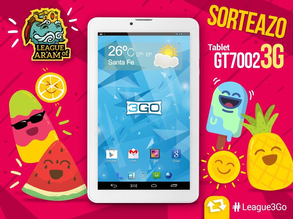 eDojopro's tweet photo. 🌞¡Llega el verano con el SORTEO de una tablet!🎉
Da RT 🔁y sigue ✅a @3GOci y @LeagueOfAram y no te olvides de utilizar #League3GO 🤙
⏳7/07 GL 🍀 https://t.co/sn2ZaxfFhA