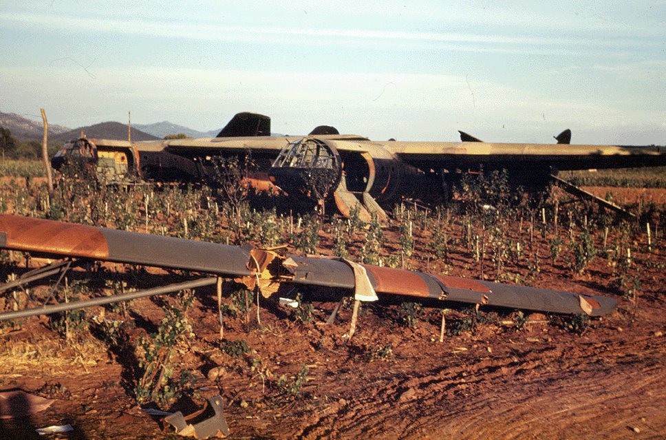 Horsa gliders abandoned in Sicily.