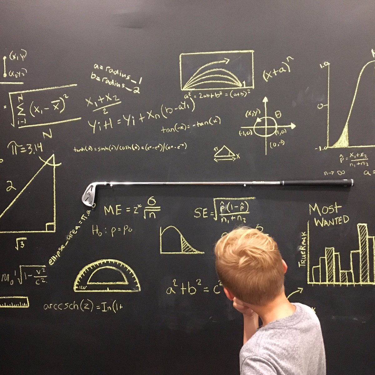MyGolfSpy's tweet photo. My son trying to improve on the formulas that bring golfers #MostWanted testing. 🤔

#thirstforlearning #openparachute https://t.co/XsXx78Qpu5