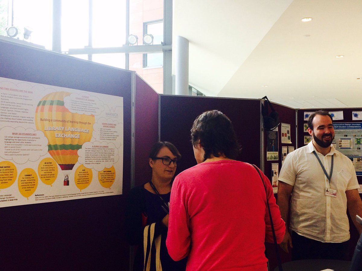 Cat3Sin's tweet photo. Great presentations at #warwicktls.Loved the lunch/poster session!It's is all about collaboration&innovation @IATL_Warwick @warwicknewsroom https://t.co/a6zk2ajgrA