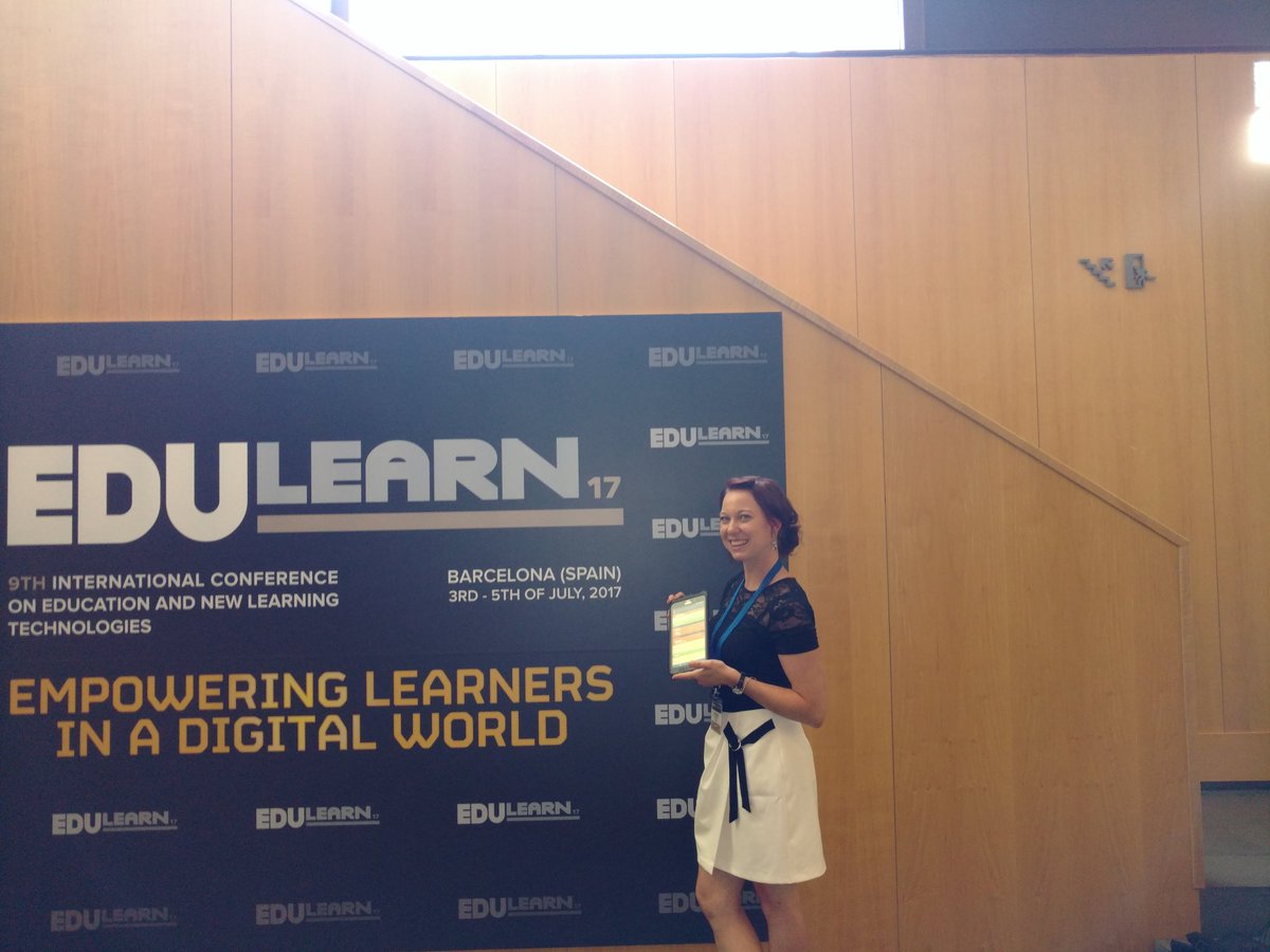 BerniSpieler's tweet photo. Share, connect and learn. Thanks for the opportunity to present at #edulearn17 
#Pocket_Code #no1leftbehindeu https://t.co/Velb6keBhz