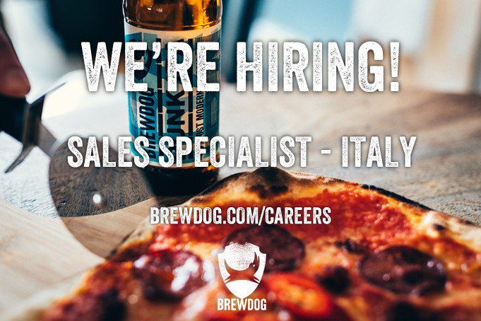 BrewDog's tweet photo. Italy needs more BrewDog!

We're on the hunt for a sales specialist for Italy: role now LIVE!

Get applying, folks!

https://t.co/4aexfr0khU https://t.co/u7ok5pk70t