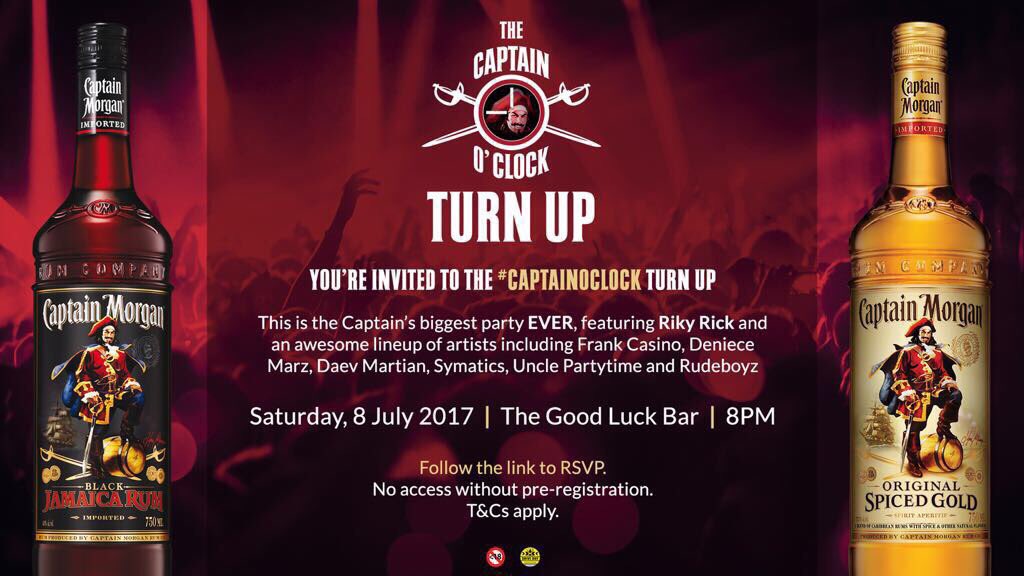 WILLESTILIOS's tweet photo. Pull up on Saturday to #captainoclock it's going to be wild performances by @rikyrickworld and @uncle_partytime https://t.co/4rOtKGKfnV https://t.co/L9qMwBLE0L