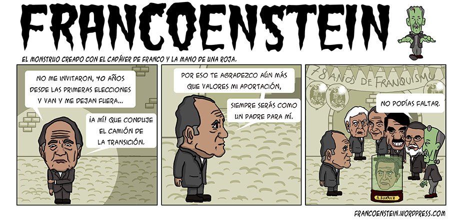 Francoenstein_'s tweet photo. #FelizLunes para Juan Carlos, por fin le invitan a una #celebración #40AñosDeDemocracia, #40AnosDeImpunidad,  #78AñosDeFranquismo https://t.co/8mBx5hH8qW