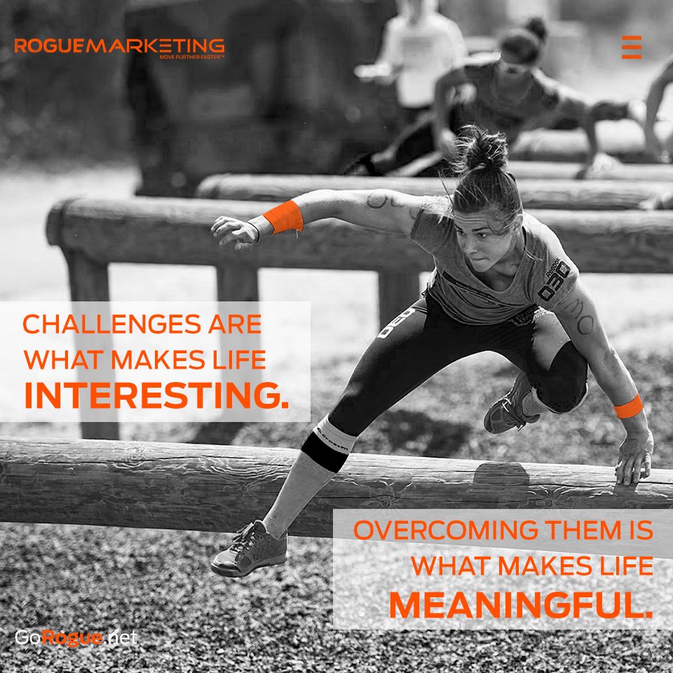 Rogue Marketing on Twitter "Challenges are what makes life interesting Over ing them is what makes life meaningful motivation meaning