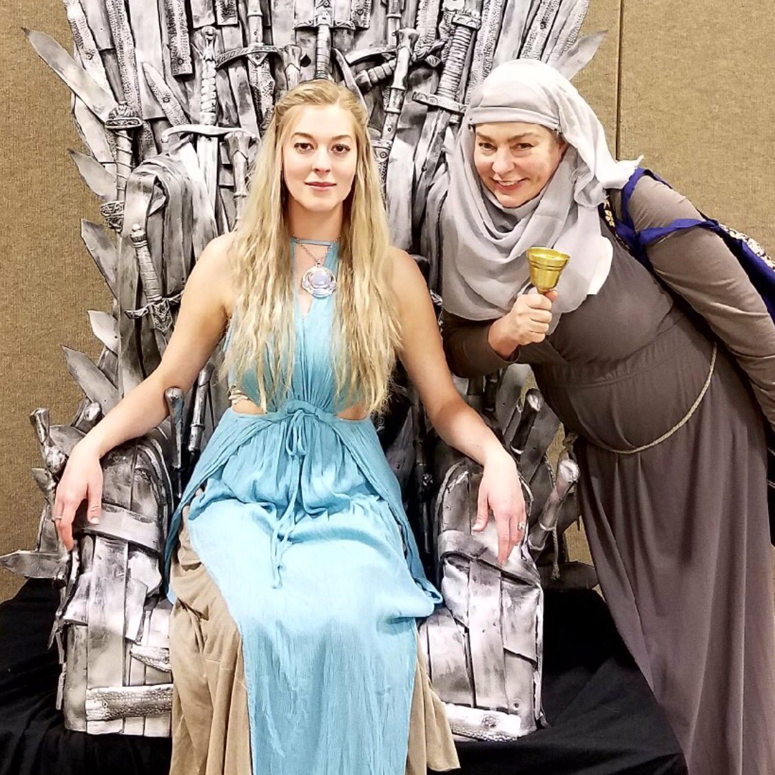 therealrobintb's tweet image. Mission accomplished- my baby on the iron throne!  THANKS! #ConOfThrones #conofthrones2017
