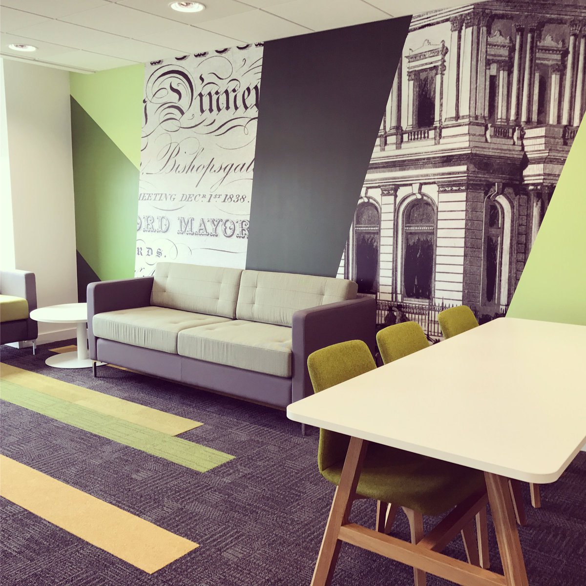 Break out area in a new commercial centre in Reading #workplace