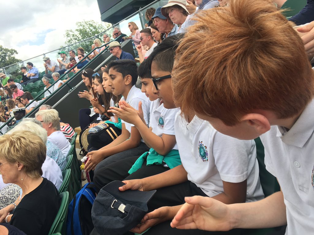 RachelMowat3's tweet photo. Watching the first game 🎾 #Wimbledon https://t.co/QvQVPFEfhA