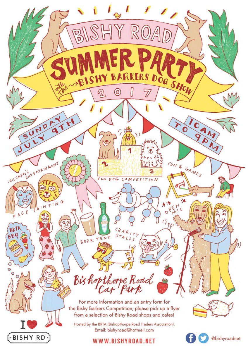 Don't miss the Bishy Rd Summer Party this Sunday!! Sign your fur-baby up now for the Bishy Barkers Dog Show fun competition <a href="/VisitYork/">✨ Visit York ✨</a>
