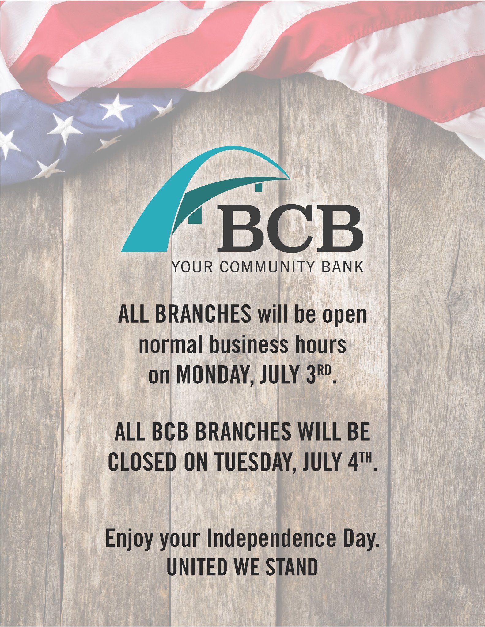 Bcb Bank On Twitter Bcb Will Be Closed Tomorrow For Independence