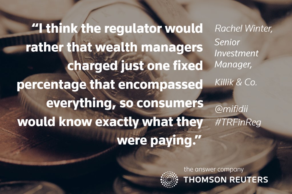 davembull's tweet photo. Performance reporting is a big part of #MiFID2. Wealth managers look at fee structures &amp; consider one fee https://t.co/5tMFCHfMK0 #TRFinReg https://t.co/OjVBB3N5GW