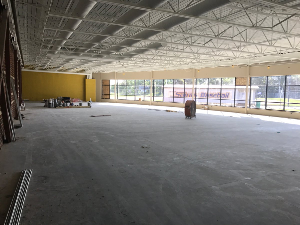 Motivation Monday - Pictures of progress on the new Saints Fitness Center. #Aquinas2020