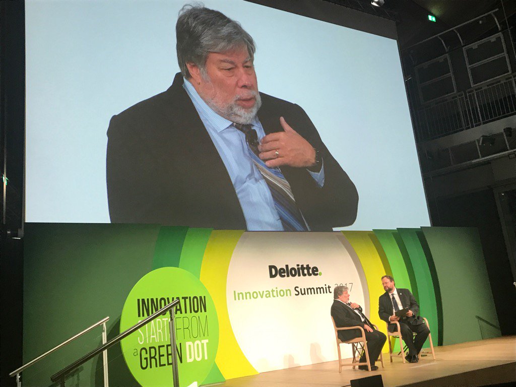 Steve Wozniak <a href="/Deloitte/">Deloitte</a> Innovation Summit in Milan #innovation #Deloitte