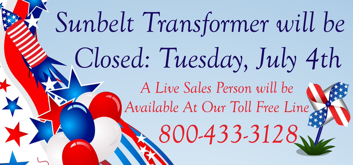 SunbeltPower's tweet image. Have a fun and safe 4th of July!