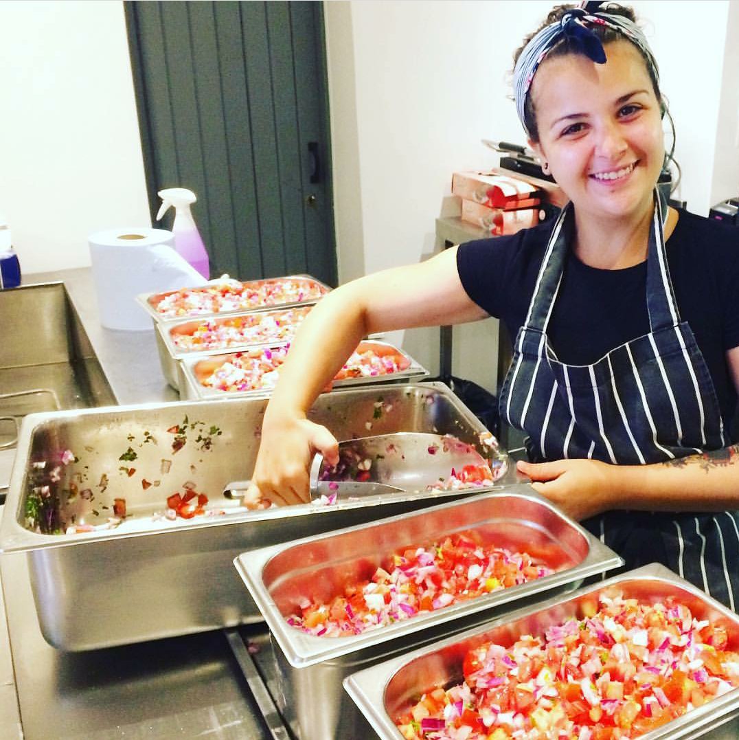 Deisy is making a serious amount of Pico De Gallo for Magic Monday... all burritos €5 until 20:00! 😁 #pico #delicious #mexicanfood #foodporn