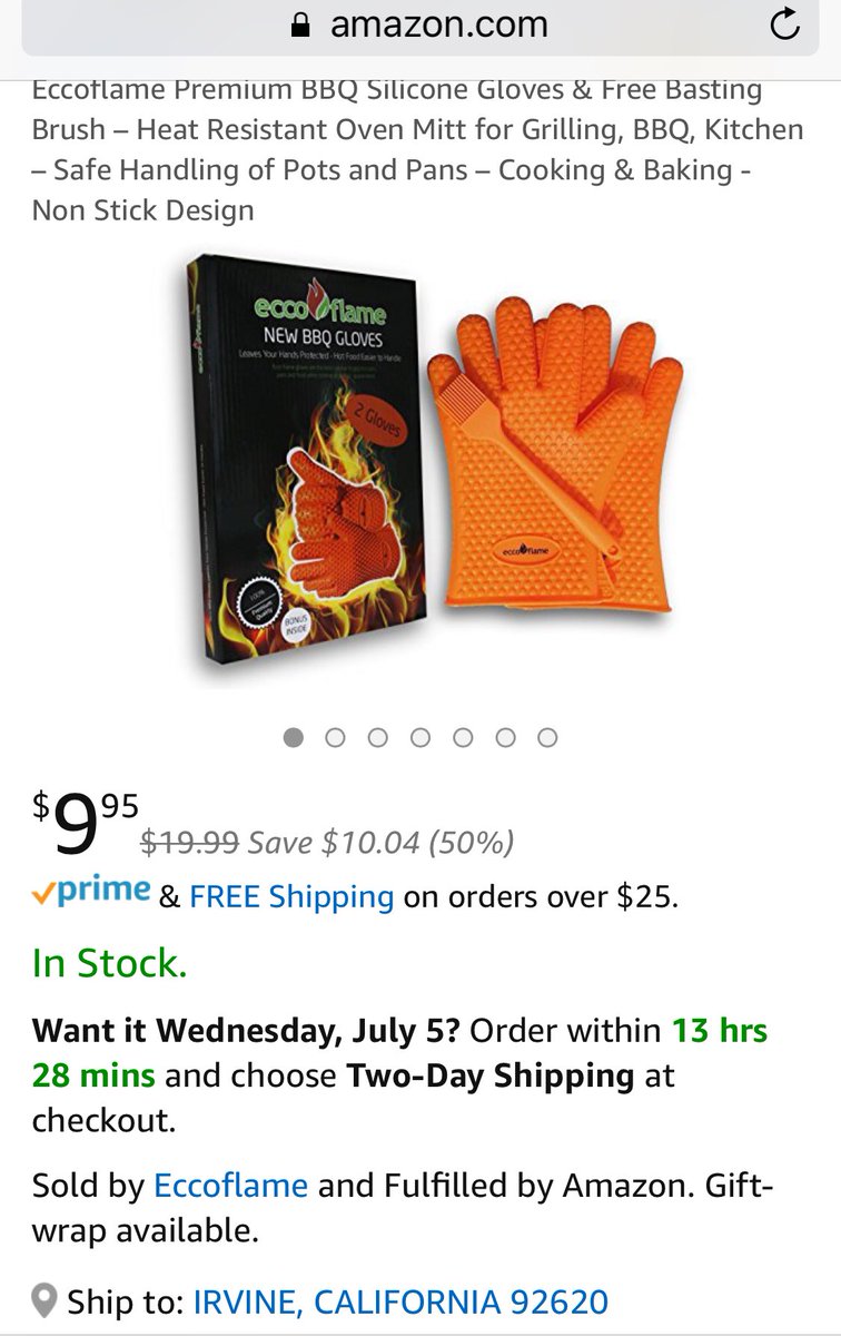 OffistraCorp's tweet image. Now w 50% off Eccoflame Premium BBQ Silicone Gloves &amp;amp; Free Basting Brush – Heat Resistant O... amazon.com/dp/B01M02CEYL/… by @amazon