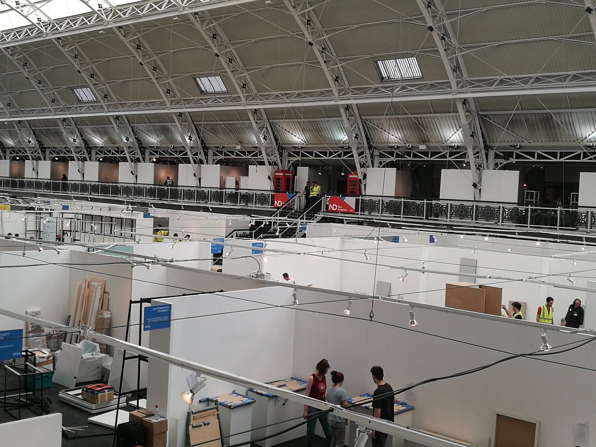 Day one set up is well under way! #wearehere #comingtoND <a href="/NewDesigners/">New Designers</a> <a href="/NUAillustration/">NUAillustration</a>