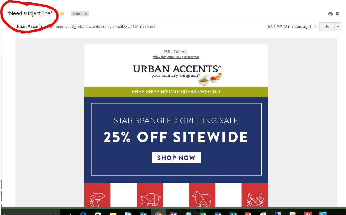 KDenton101's tweet image. .@michaeljbarber Sneaky #emailmarketing? Or #automationfail?? Sometimes it&apos;s hard to tell. &quot;Need Subject Line&quot; definitely got me to open it!