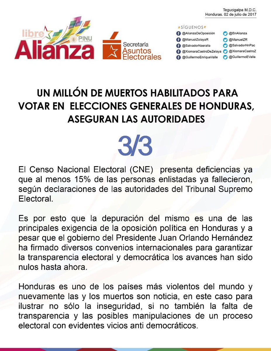 manuelzr's tweet photo. LA DIRECCIÓN ELECTORAL de la alianza denuncia serias inconsistencias en el CENSO nacional electoral / https://t.co/jsWQ7R4bxb