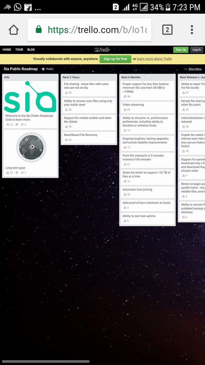 CoinToMineToday's tweet photo. #Siacoin Road Map $SC https://t.co/wFbettHXum
