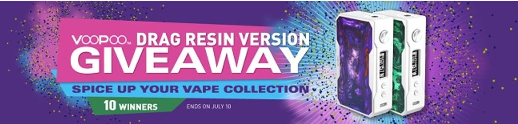 Let's start the week off with a new giveaway for a chance to WIN this beautiful mod in resin. Click here heavengifts.com/article/Win-Vo… #Voopoodrag