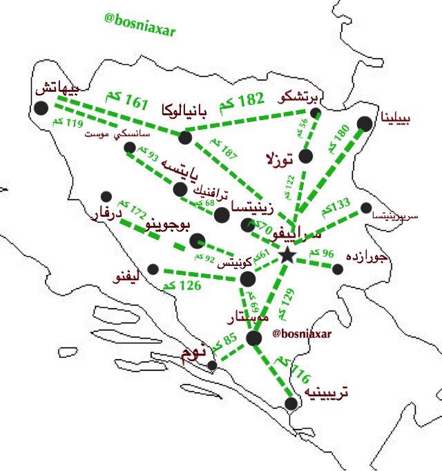 البوسنة والهرسك On Twitter خارطتان بالعربية وضعنا فيهما المسافات بين المدن والعاصمة سراييفو والثانية لأهم الأماكن السياحية في البوسنة نأمل ان يفيد الله بهما الجميع Https T Co Salksozqmg