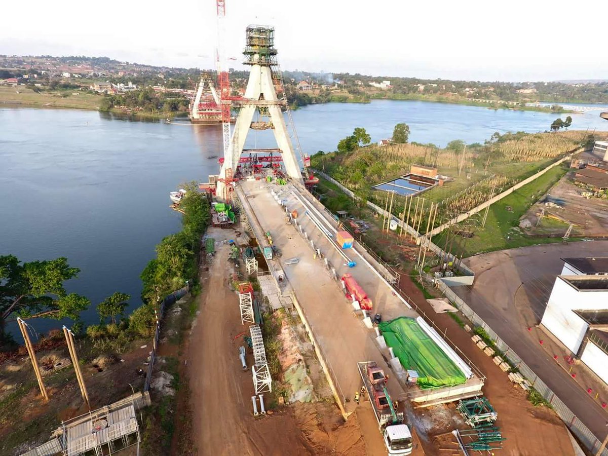 jinjacity's tweet photo. Second Nile Bridge works now at 36% @UNRA_UG https://t.co/0nK72ReiBf