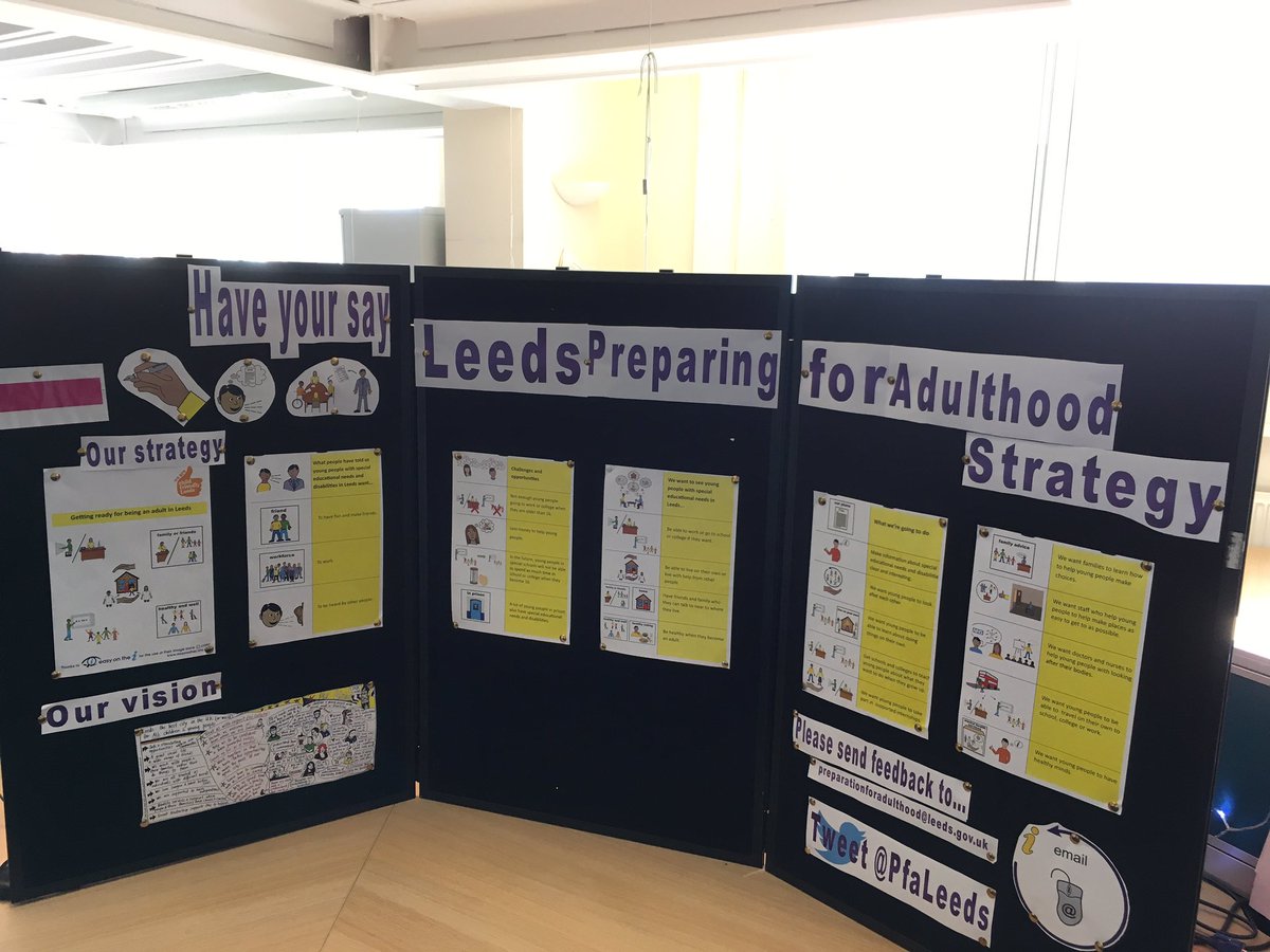 PfaLeeds's tweet photo. Our #pfaleeds 'Have your say' board ready for tomorrow's @MyForumCentral Massive Market place. See you there! @Child_Leeds https://t.co/5mxZ9l3sbR