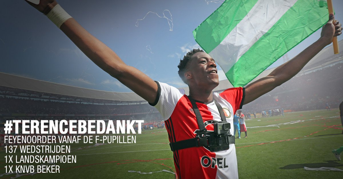 Van F-pupil op Varkenoord, naar landskampioen met Feyenoord…👏

Topper, bedankt voor alle mooie jaren in het 🔴⚪️!

#TerenceBedankt
