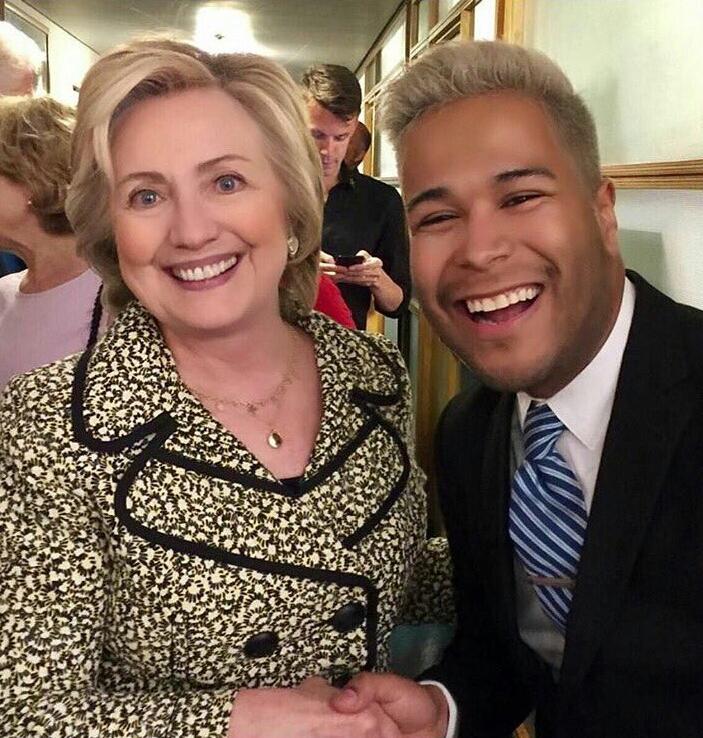 WhitneysTruLove's tweet photo. .@HillaryClinton Smiling Hillary Enjoys The Play  🎭  ' OSLO ' At Lincoln Center #july4thweekend  #OurHillary #Oslo 👍👏 https://t.co/wK392O8e8X