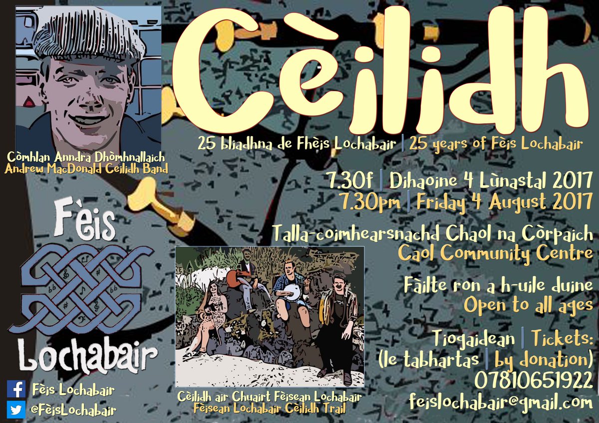 Cèilidh mhòr deireadh na Fèise: 25 bliadhna de shoirbheachas san sgìre! Our end-of-Fèis cèilidh: 25 years of success in Lochaber! #lochaber