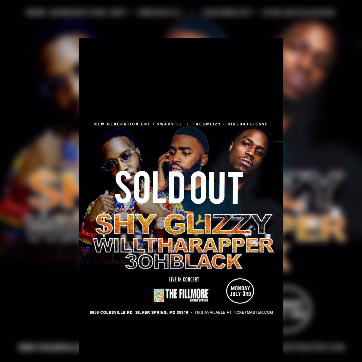 3ohblack's tweet image. 3 dc niggaz that came from nothing!!!! SOLD OUT CONCERT 💯🙏🏾 @ShyGlizzy @WillThaRapper