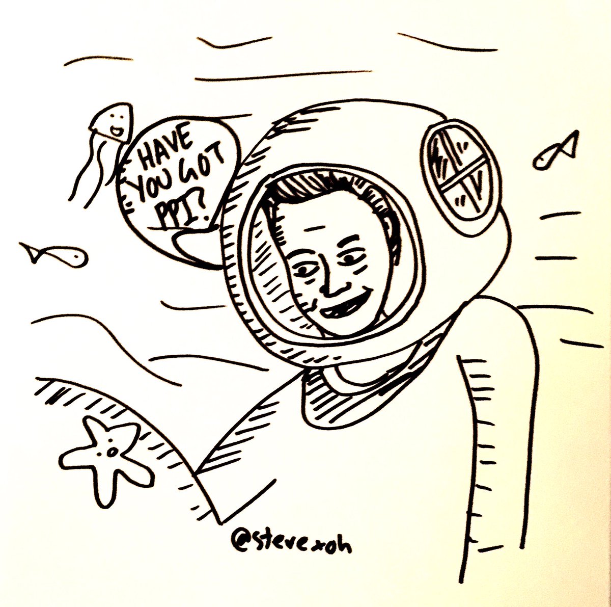 stevexoh's tweet photo. @Gen_PPI Carl. I hope you liked my last pic of you as an amazing astronaut. Today I've drawn you as a daring and brave deep sea diver! https://t.co/7XIUBXSvJW