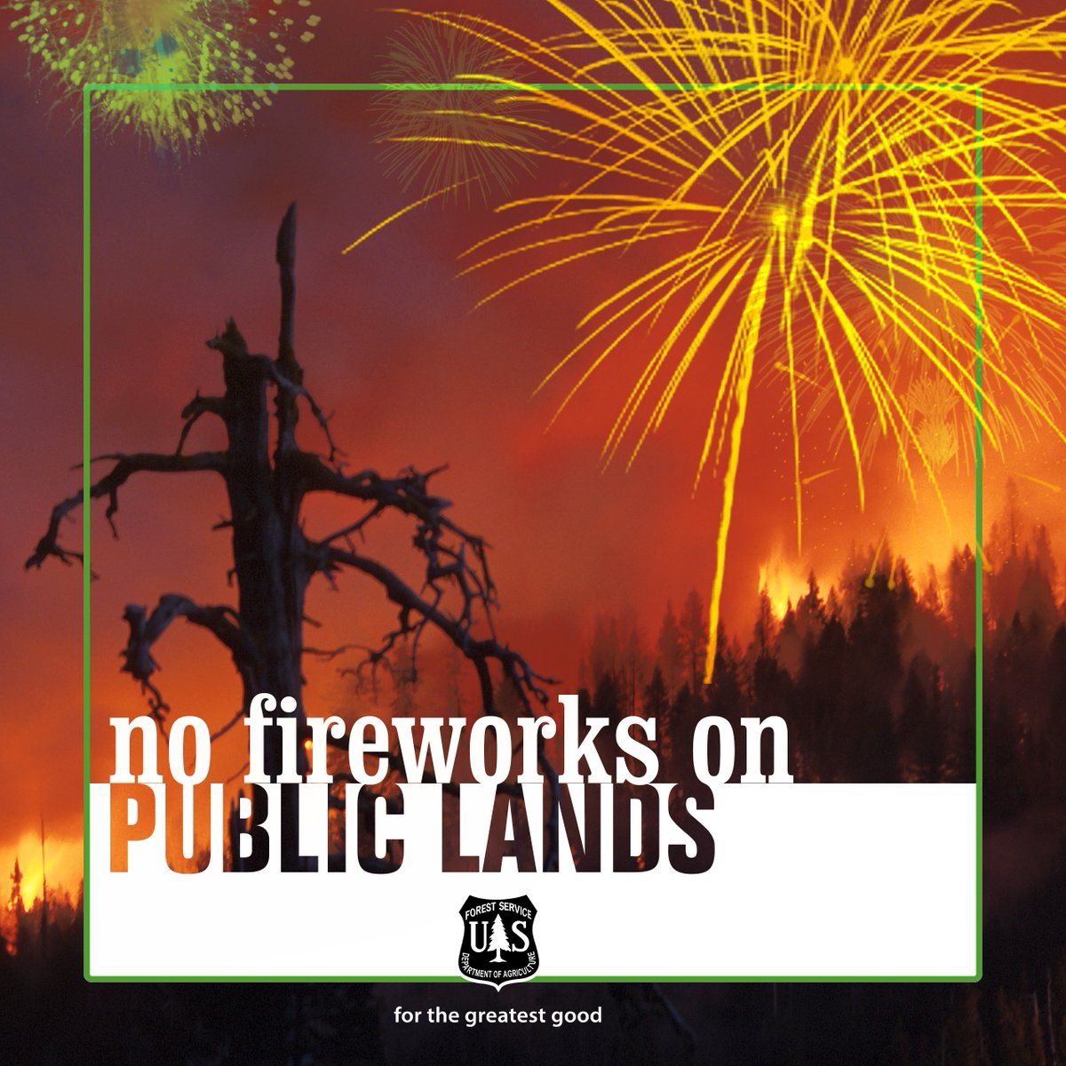 smokey_bear's tweet photo. Remember #fireworks of any kind are never allowed on federal lands. Do your part. Don't let a #wildfire start. #july4th #Independenceday2017 https://t.co/YTcpkAILyH