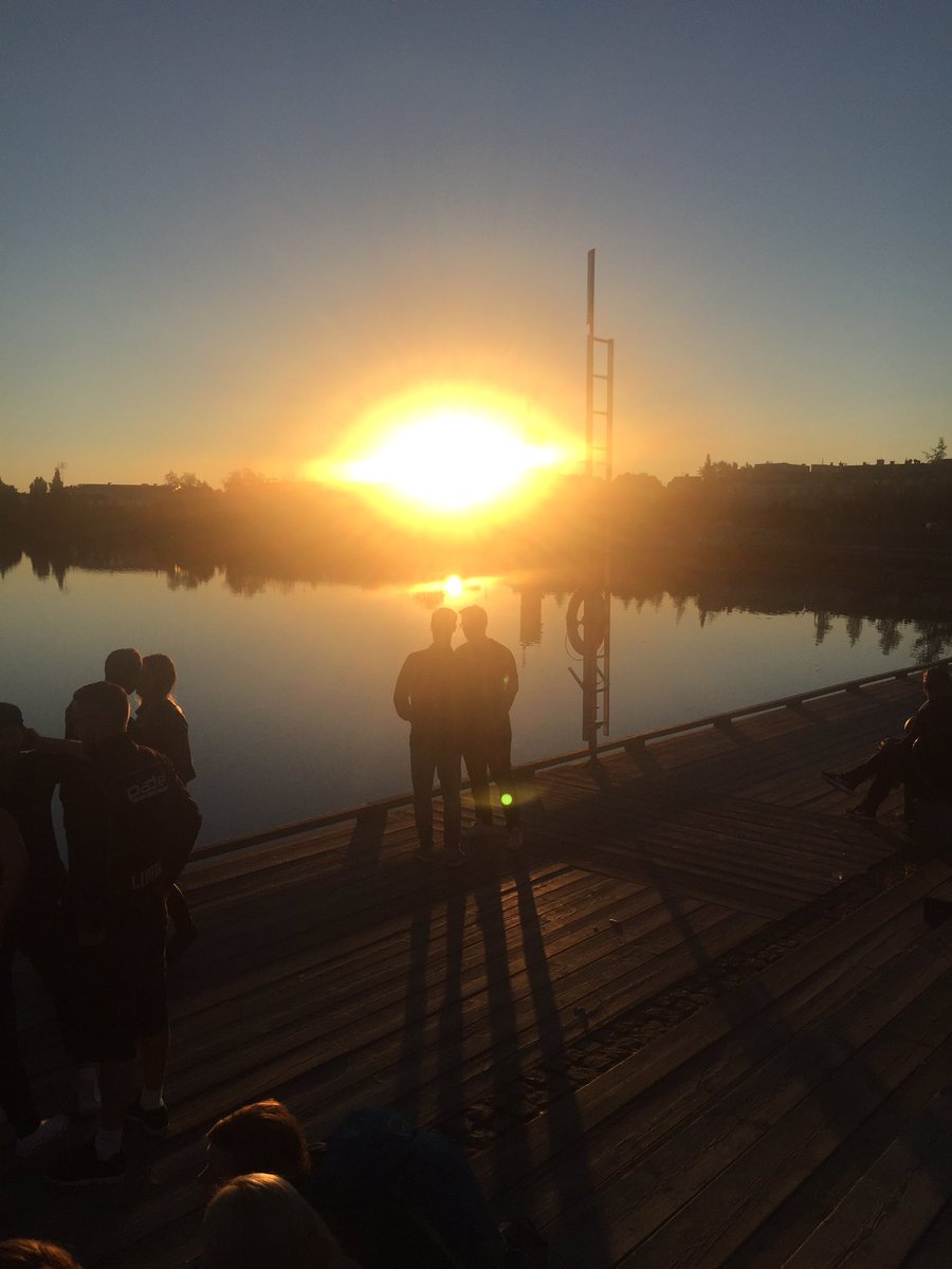Avslutar målvaktsverkstan 2017 med en härlig soluppgång i Luleå