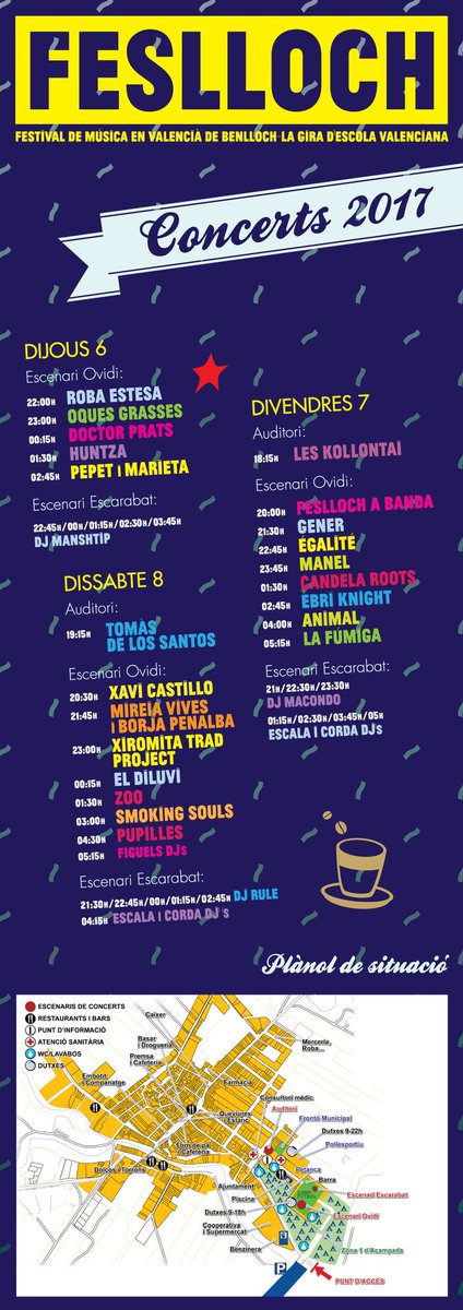 🚨 I TAMBÉ ELS HORARIS DELS CONCERTS 🚨