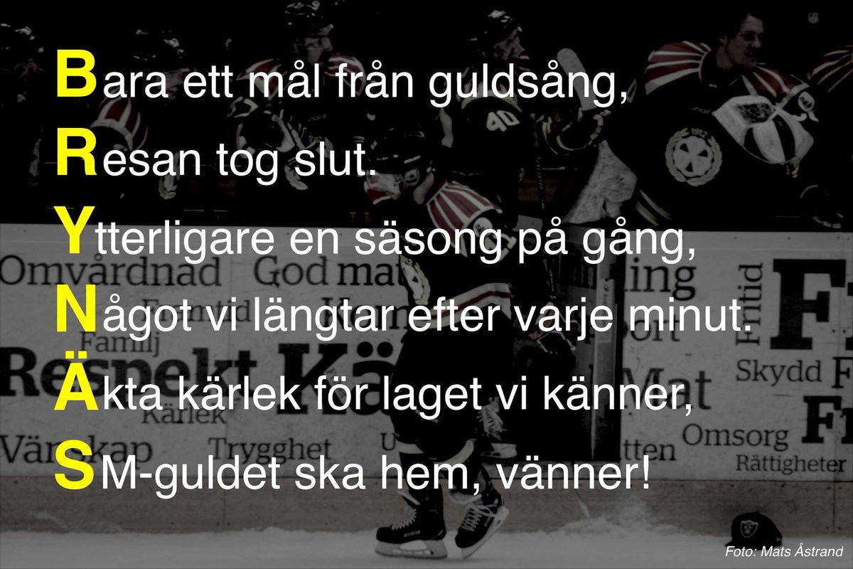 Brynasfans's tweet photo. #Brynäs ... #B #R #Y #N #Ä #S https://t.co/3FglVdyGmk