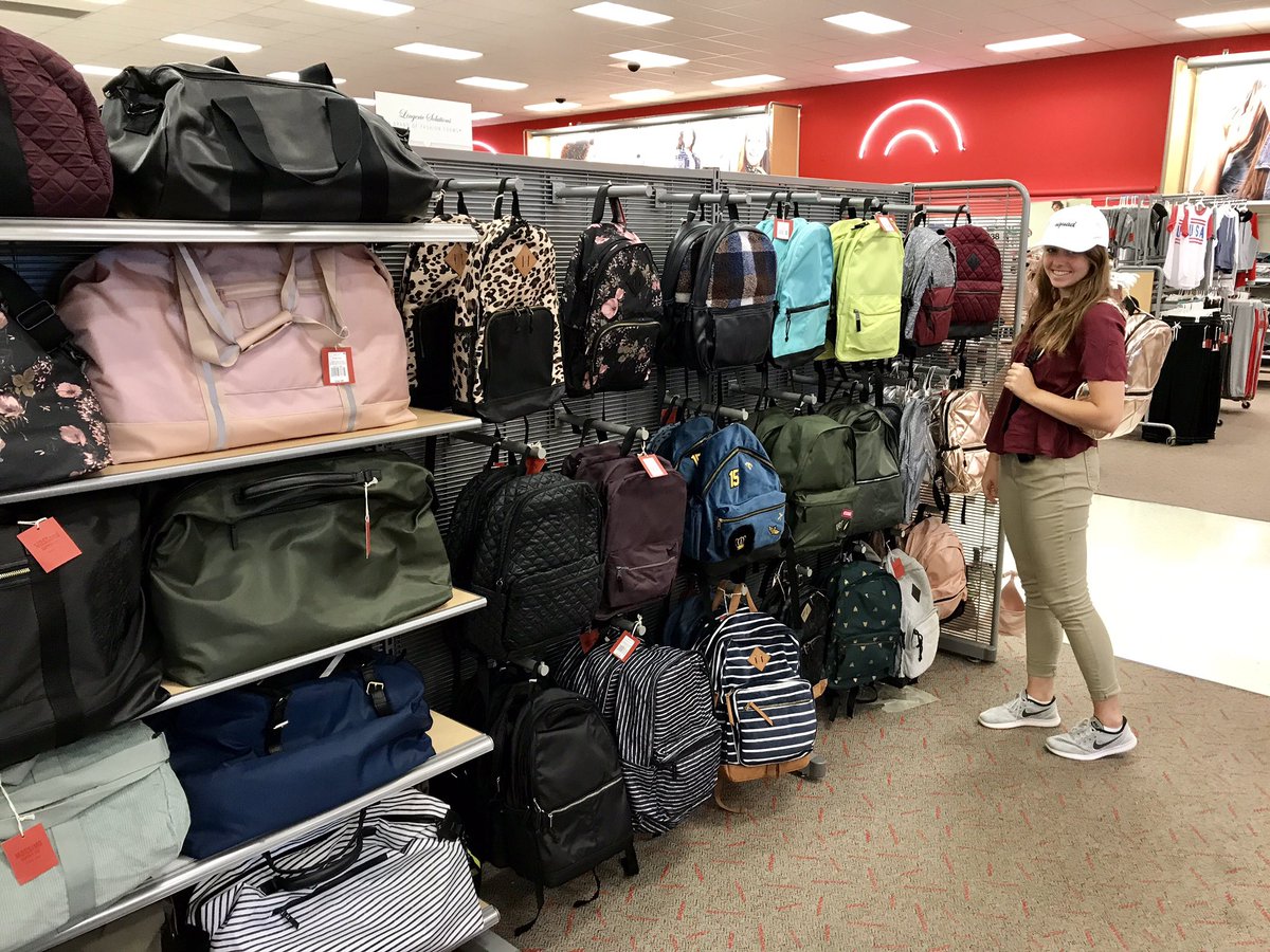 Merchandised a statement wall AND picked a 'Squad' hat and metallic backpack for senior year 😂👍🏼#TGTInterns2017 #SquadGoals @DavidWyant_TGT