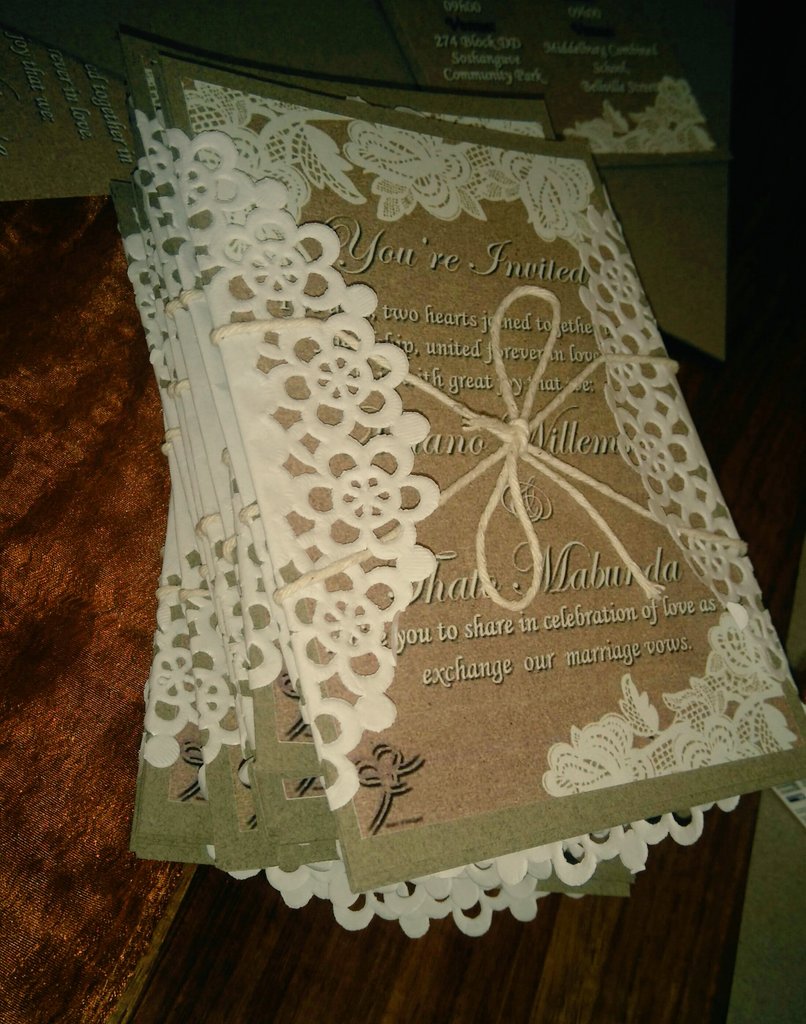 heartF_designs's tweet photo. Wedding invitations delivered.... Happy clients all round https://t.co/UEoYtN43UA