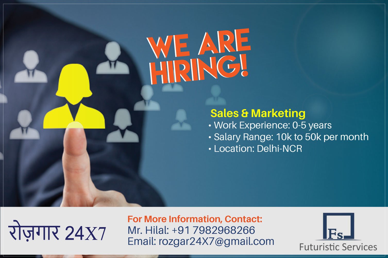 Rozgar24x7 on X: &ldquo;We are #Hiring #SalesAndMarketing #Sales 