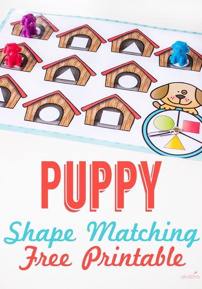 thisreadingmama's tweet image. PUPPY SHAPE MATCHING: This #shapegame is a fun way to work on #shapes.  buff.ly/2uzyrRF #shapes