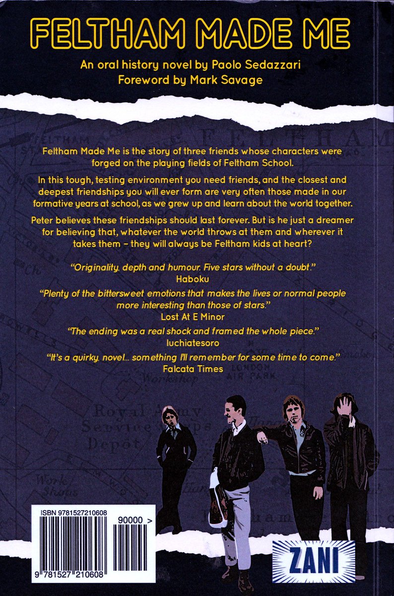 FitzroviaTV's tweet photo. The back page of my oral history novel #FelthamMadeMe https://t.co/uzKPJXZzb7