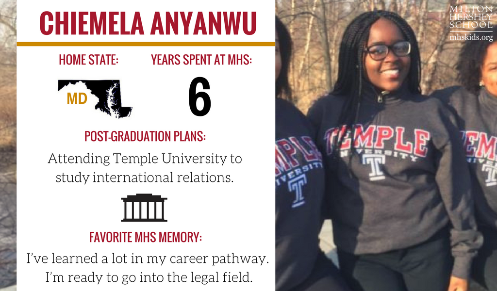 miltonhershey's tweet photo. “After college, I want to work for the common good and help people.” - Chiemela ’17 https://t.co/8dwYPBTuMc #MiltGrad2017 @TempleUniv https://t.co/iQ4sZXP0JT